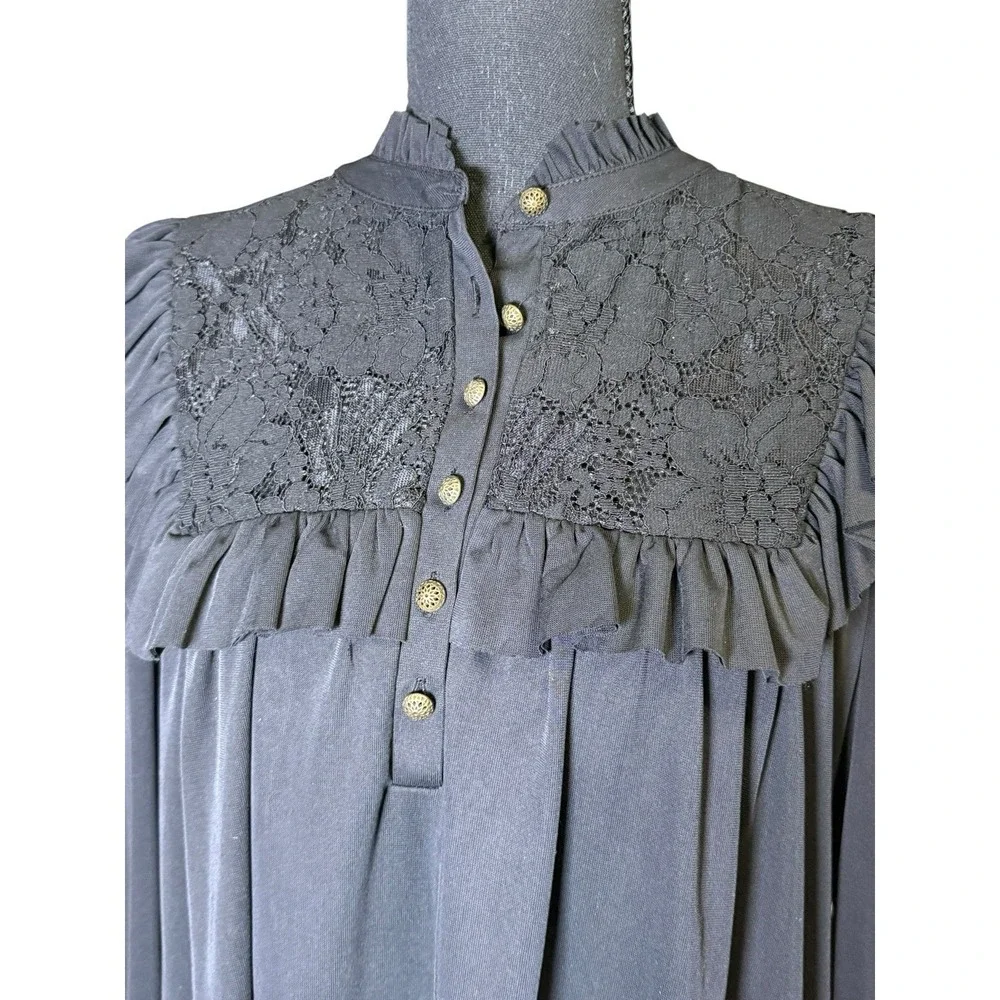 Anthropologie black ruffled